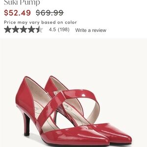 Life Stride Women’s Red Paten Leather Heels Size 8